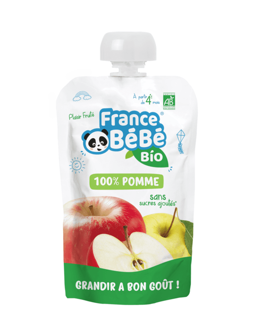 Gourde de purée de fruits Pomme - 100g - A partir de 4 mois