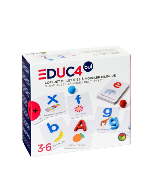 Coffret de lettres à modeler bilingue