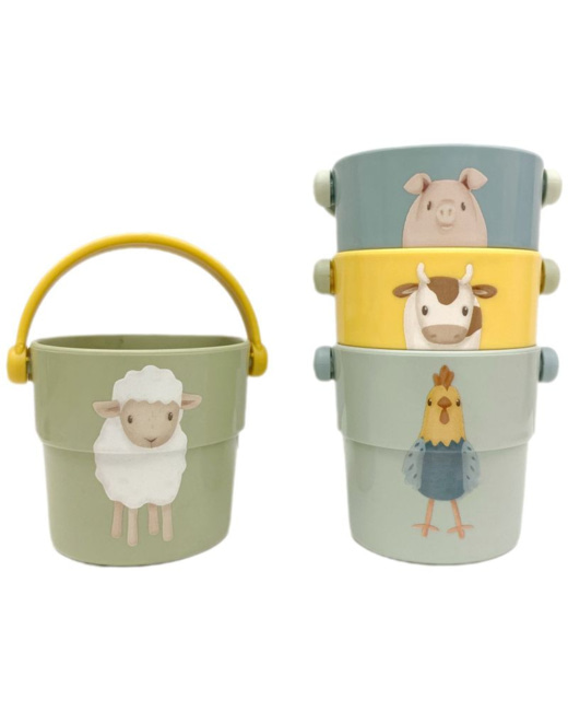 Lot de 4 gobelets de bain Little Farm