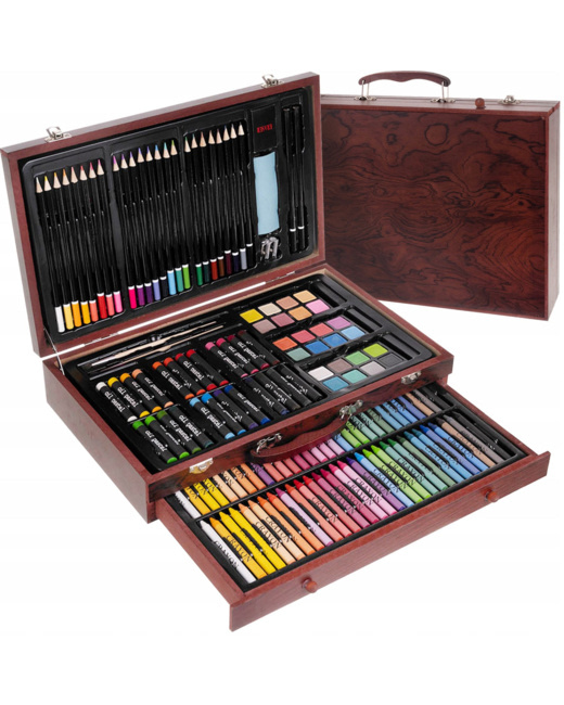 Mallette en bois kit dessin et peinture DALY