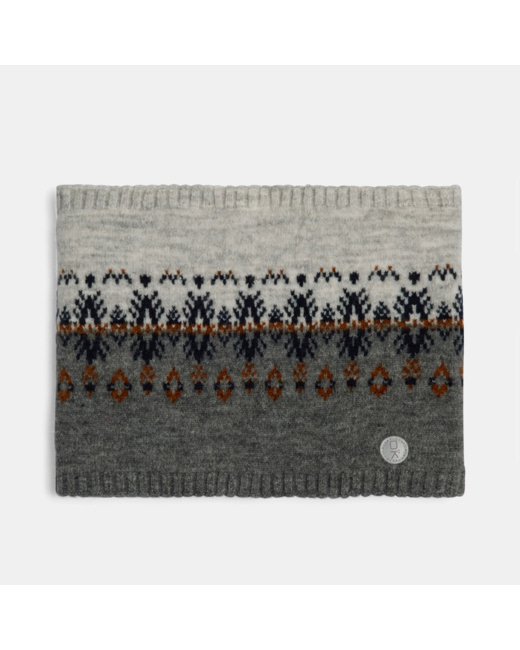 Snood en jacquard scandinave gris garçon