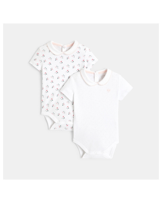 Body cerises en coton pointelle (lot de 2)