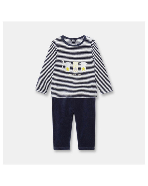 Pyjama velours rayé