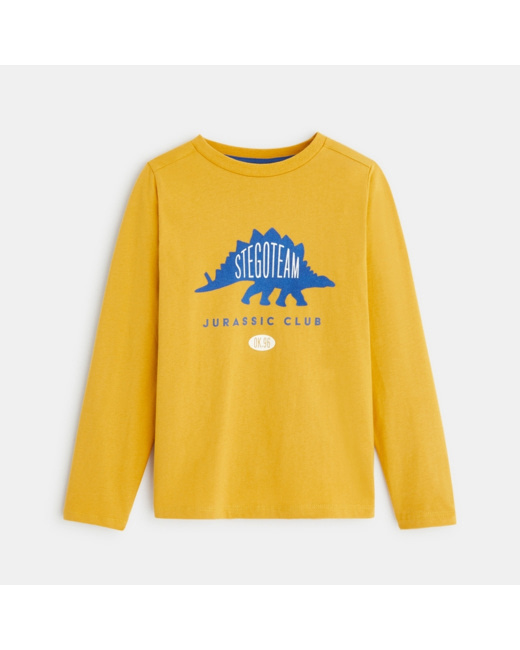 T-shirt manches longues Jurassic Club jaune garçon