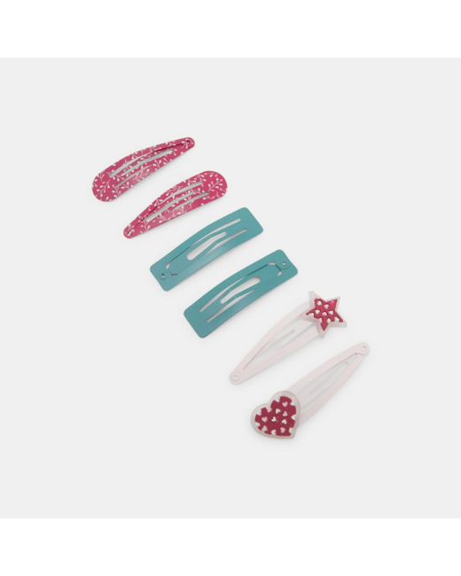Barrettes clic clac fantaisie rose fille