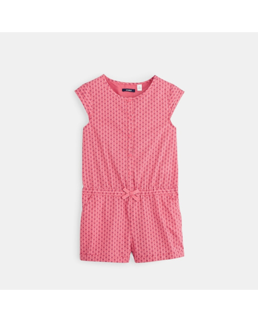 Combishort imprimé rose fille