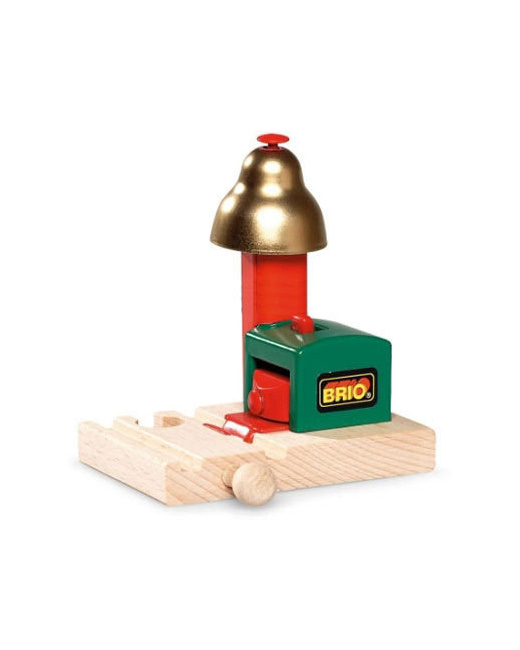 Signal cloche magnétique pour circuit de train en bois