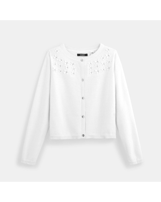 Gilet fantaisie blanc fille