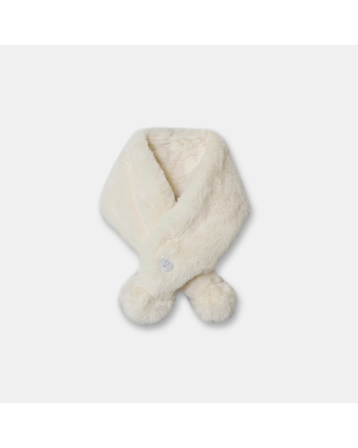 Echarpe en fausse fourrure beige fille