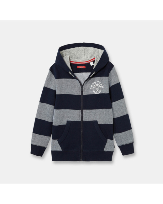 Sweat-shirt à capuche bleu garçon