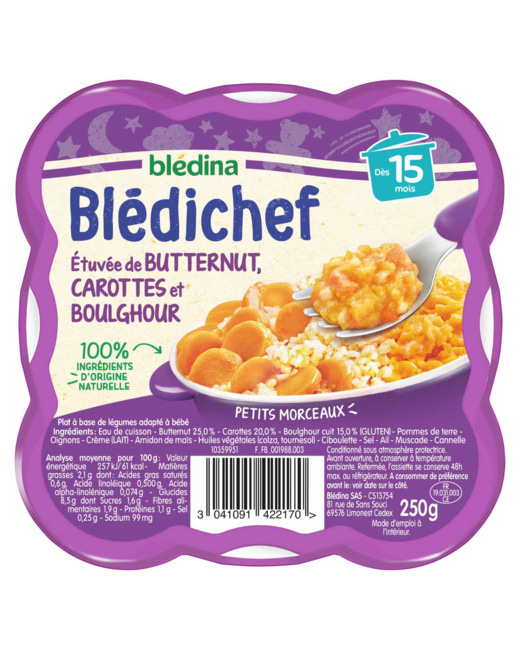 BLEDICHEF Etuvée de butternut, carottes et boulghour