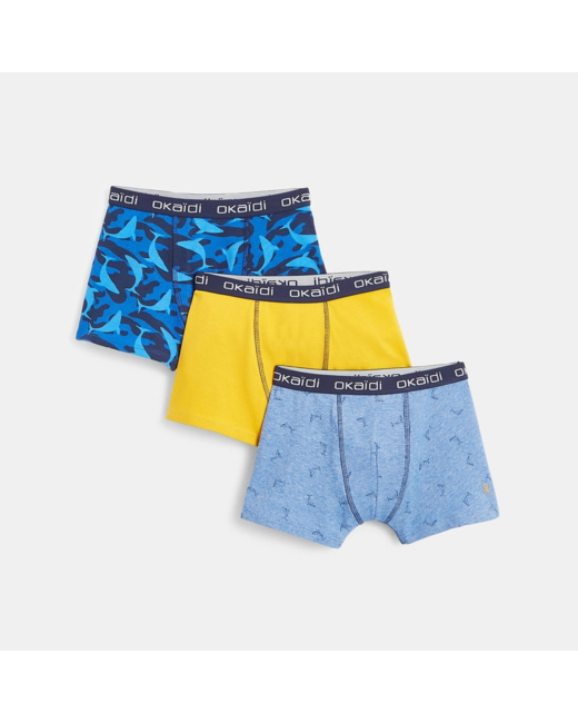Boxers (lot de 3) bleu garçon