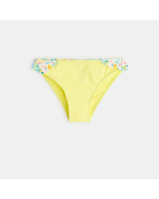 Bas de maillot de bain à volants jaune fille