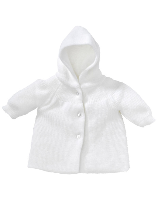 Paletot à capuche en maille naissance