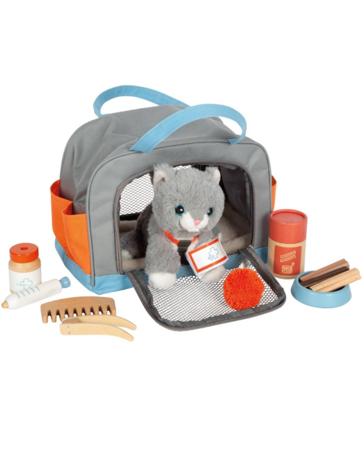 Chat avec sac et kit de soins