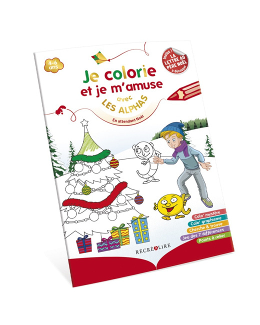 Livre Je colorie et je m'amuse avec les Alphas - En attendant Noël