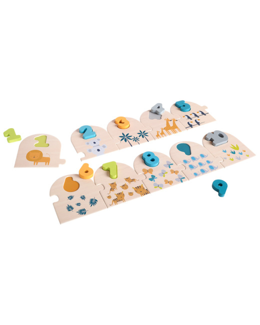 Puzzle pour apprendre à compter Crazy Jungle