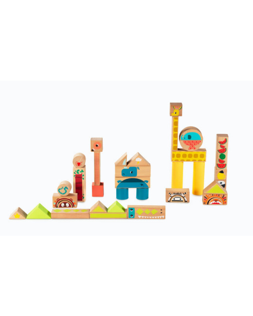 Blocs de construction en bois Jungle