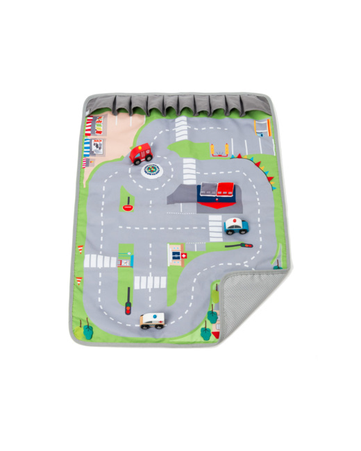 Tapis de route transportable avec voitures