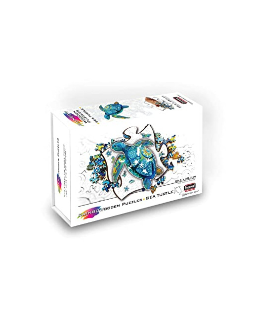 Rainbow wooden puzzle tortue