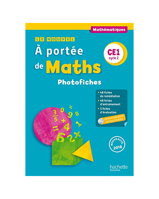Le nouvel - À portée de maths CE1 - Photofiches + CD - Ed. 2018