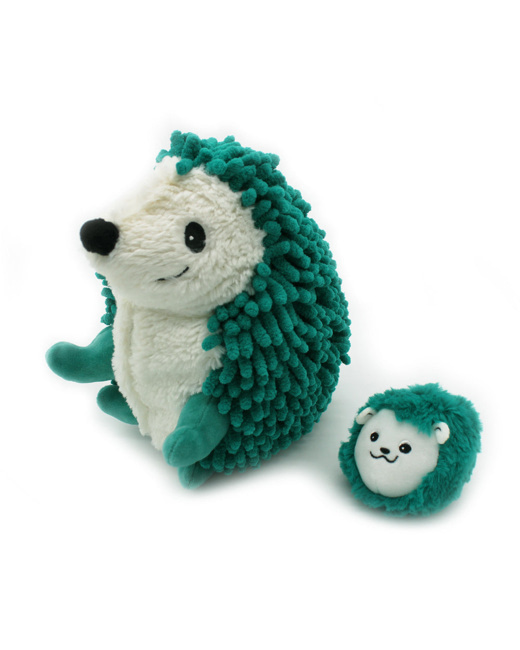 Peluche Piktou le hérisson maman & bébé Les Ptipotos