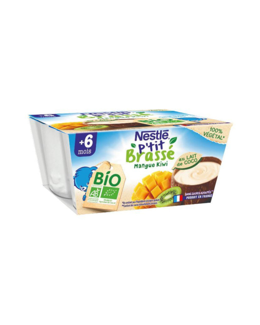 P'tit onctueux croissance abricot/mangue - dès 6 mois, Nestlé (6 x 60 g)