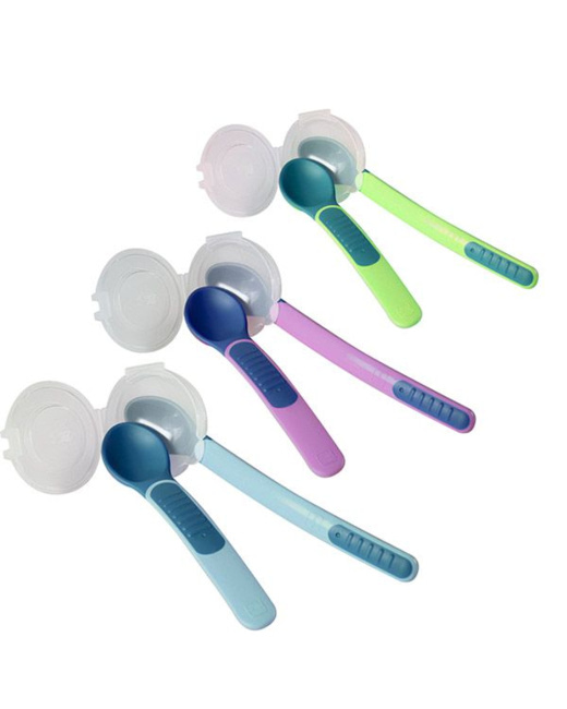 Lot de 2 cuillères thermosensibles + étui de transport