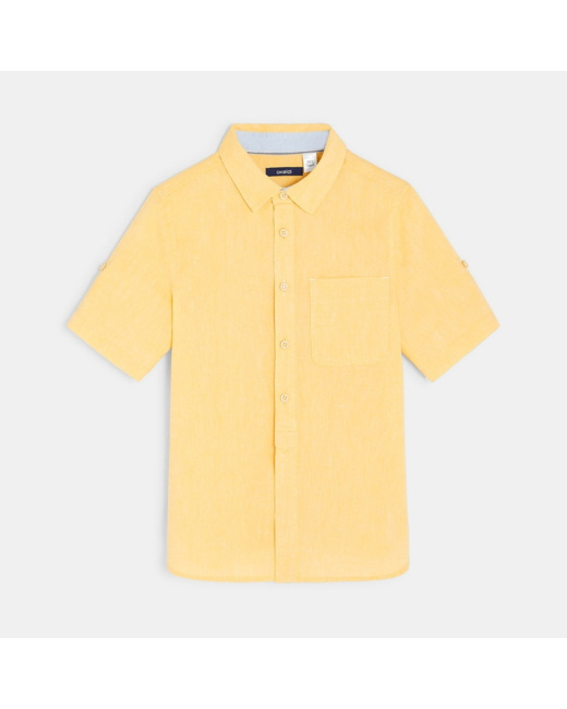 Chemisette unie jaune garçon