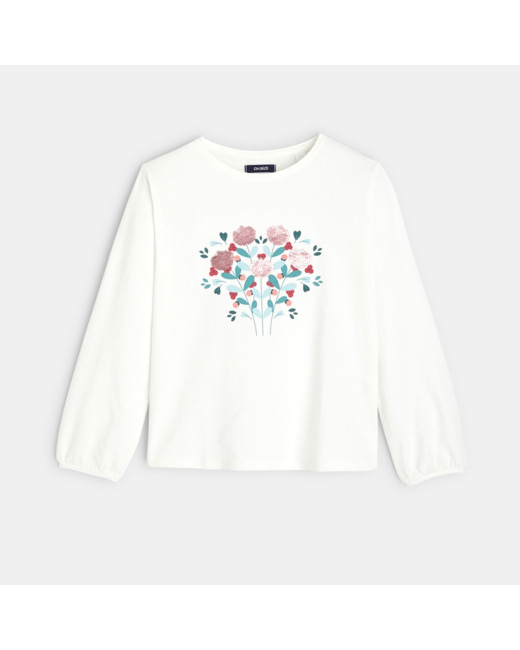 T-shirt à sequins magiques rose fille