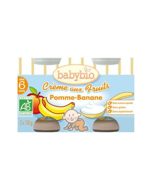 BIO Crème aux fruits Pomme - banane 130 g dès 6 mois