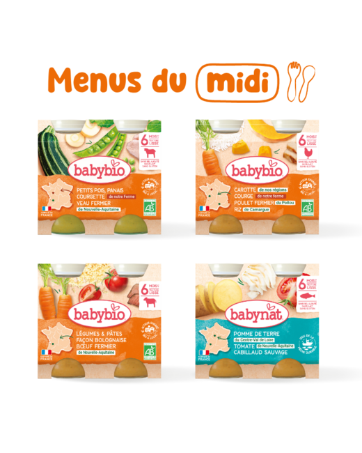 Pack repas bébé midi 6 mois