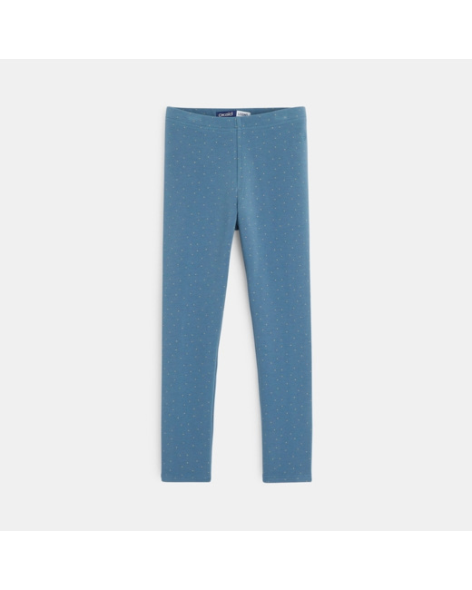 Legging chaud bleu fille
