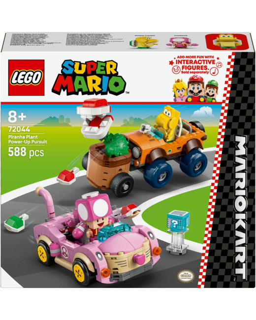 Mario Kart course poursuite avec bonus plante Piranha