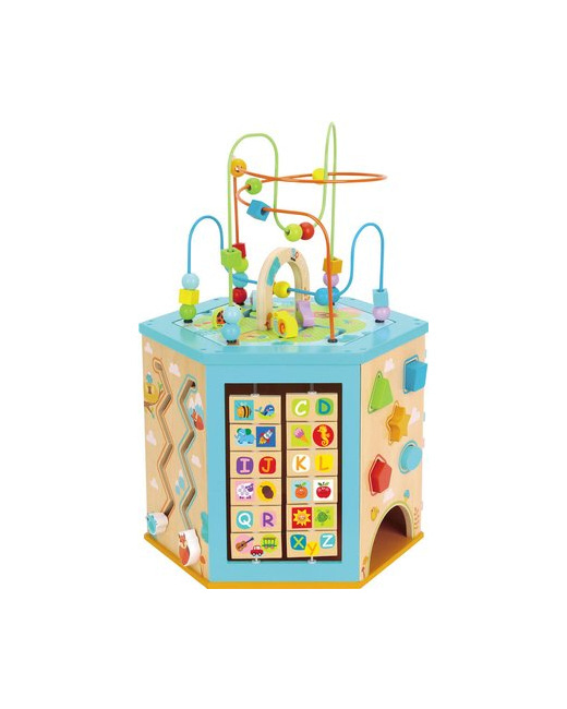 Jouet en bois Mon super cube d'activités  