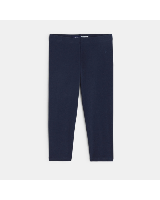 Legging court en jersey bleu fille