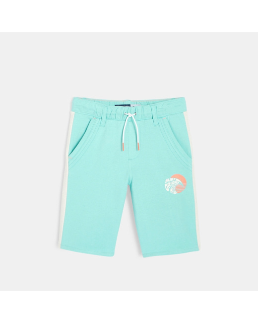 Bermuda en jersey bleu garçon