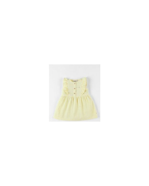 Robe en crête de coton rayée