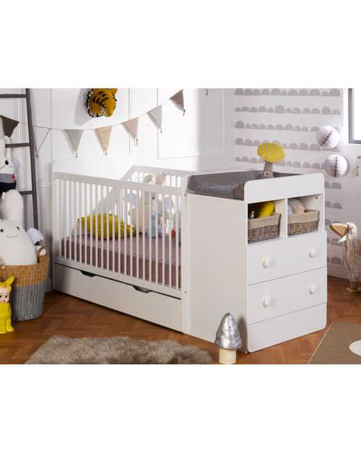 Lit bébé évolutif combiné Malte 70x140
