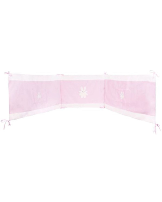 Ange Lapin Rose Tour de lit