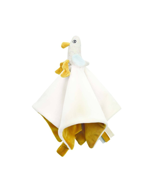 Doudou plat Paulette la mouette