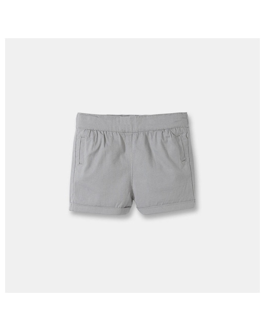 Short toile uni bébé fille