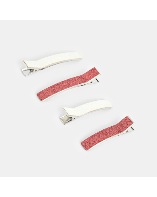 Pinces croco pailletées (lot de 4) rose fille