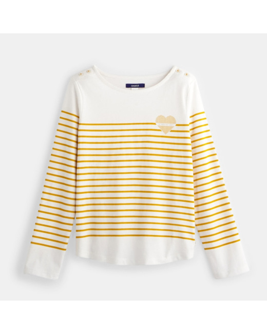 Marinière jaune fille