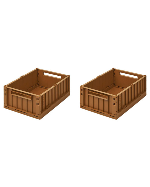 Lot de 2 boîtes de rangement Weston taille M - Golden caramel