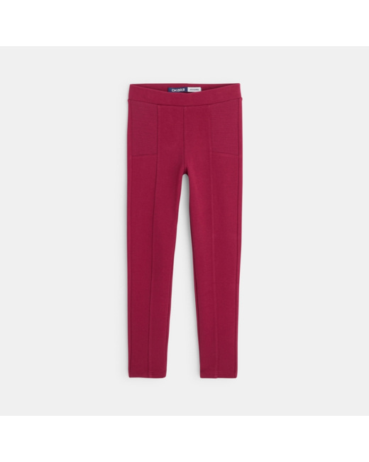 Leggings en jersey milano uni violet fille