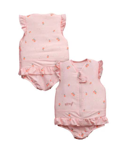 Maillot de bain flottant fille : Clémentine Rose poudré