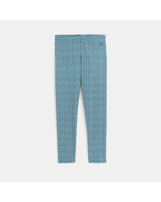 Legging en jersey imprimé vert fille