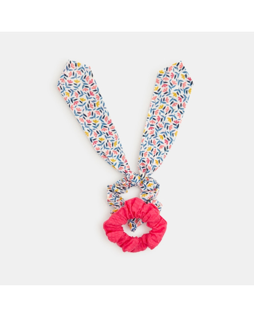 Chouchou en tissu (lot de 2) rose fille