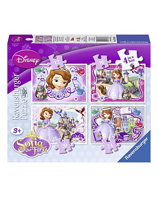 Puzzle - Princesse Sofia - 4 puzzles - 12, 16, 20 et 24 pièces